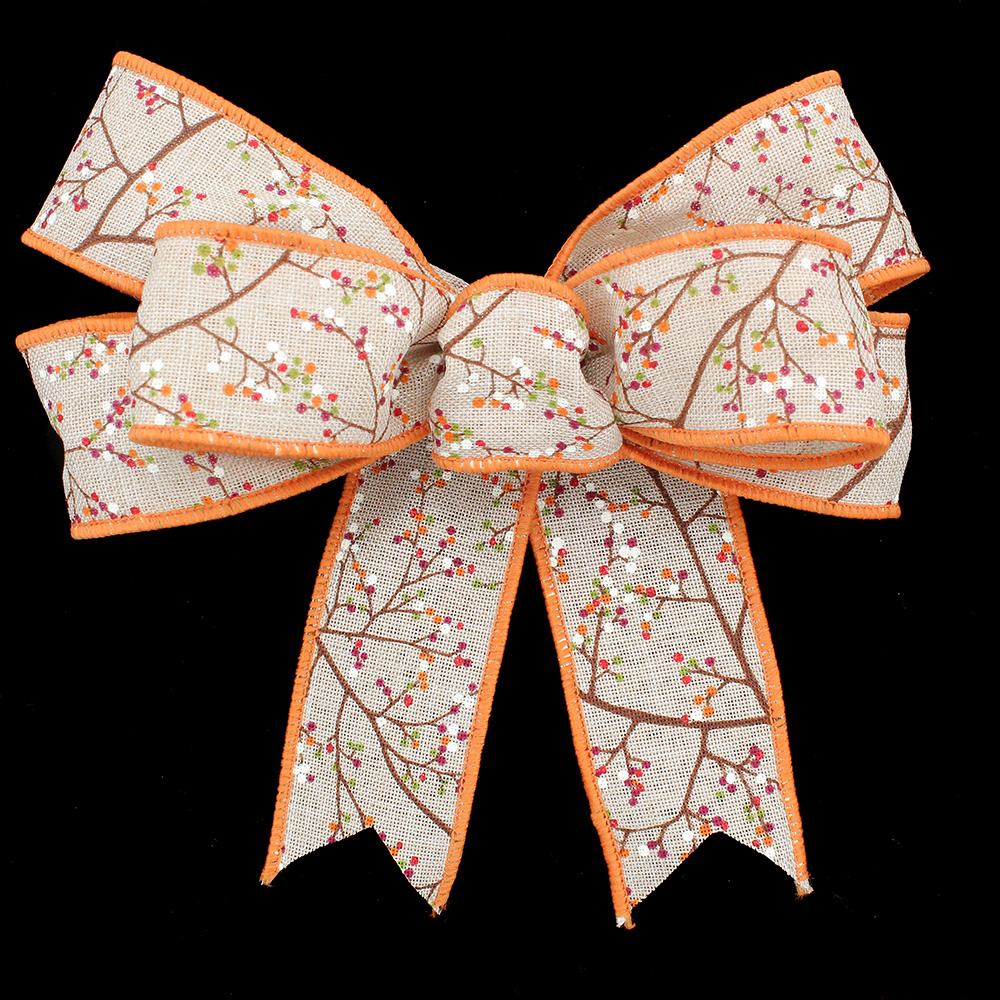 1 3/8" WIRED FALL FOLIAGE RIBBON