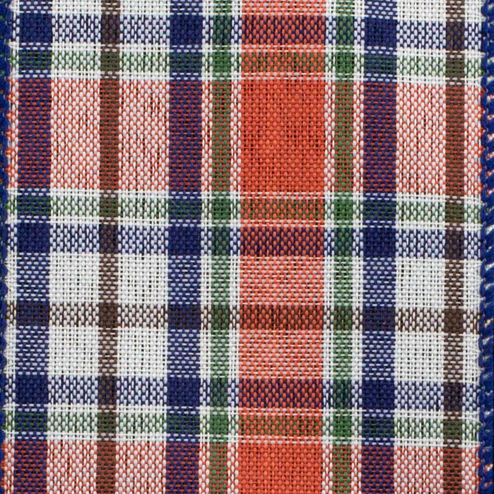 2 1/2" WIRED FALL,NAVY PLAID