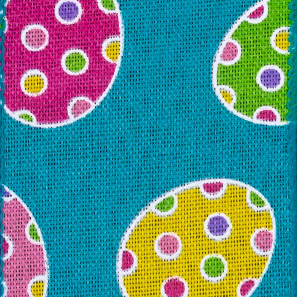 2 1/2" WIRED POLKA DOT EGG,TUR IS
