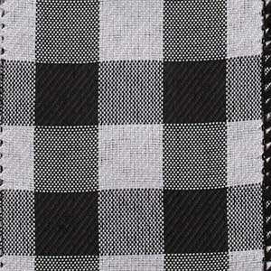 2 1/2" WIRED BUFFALO PLAID,WHT/BLK