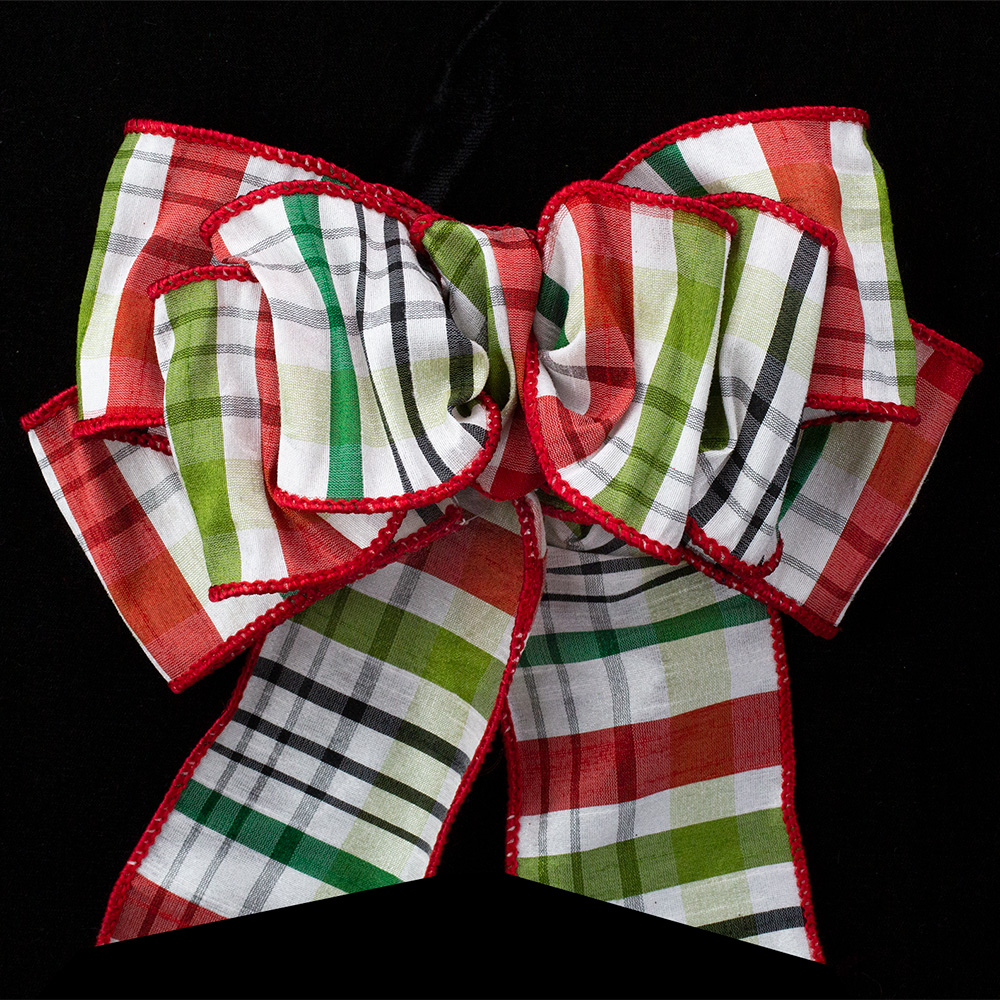 2 1/2" WIRED STATELY PLAID RIBBON