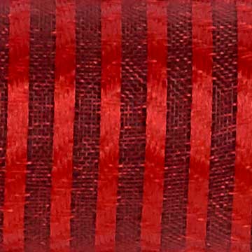1 3/8" WIRED SHEER STRIPES,RED