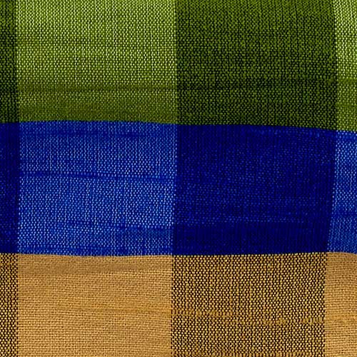 2 1/2" WIRED DUPIONI PLAID, ROYAL