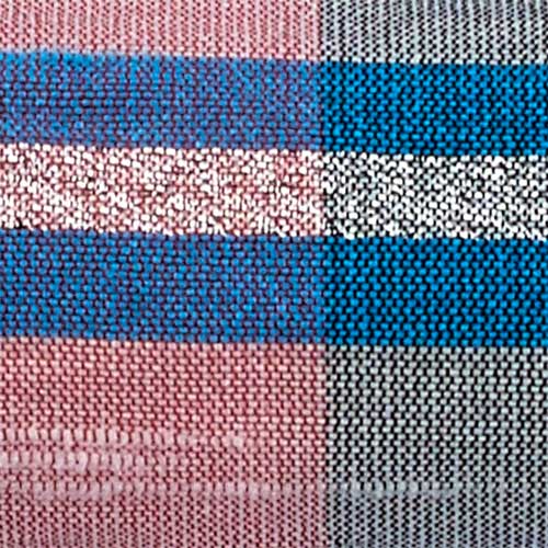 2 1/2" WIRED DUPIONI PLAID, TEAL /   PINK