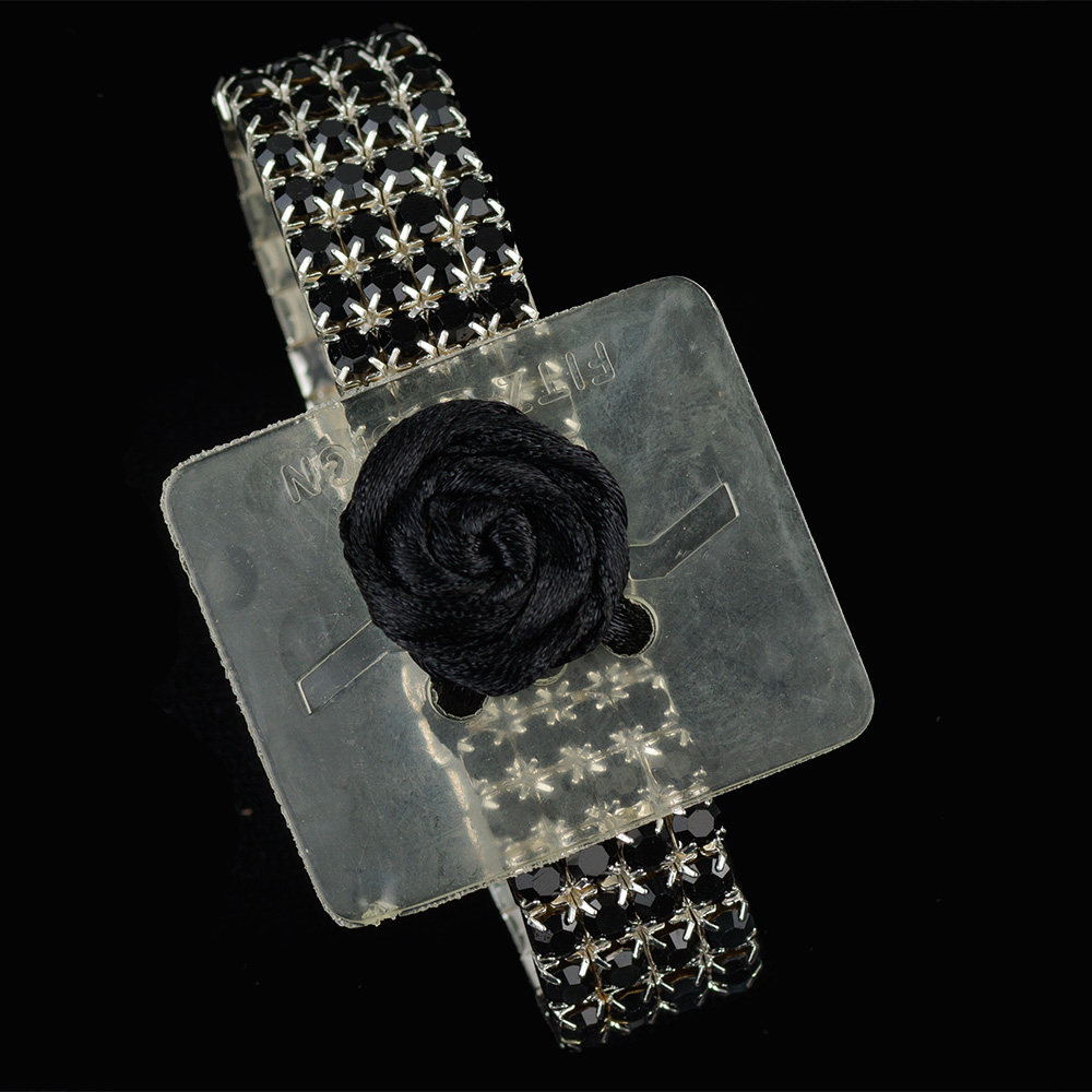 RHINESTONE WRIST,BLACK