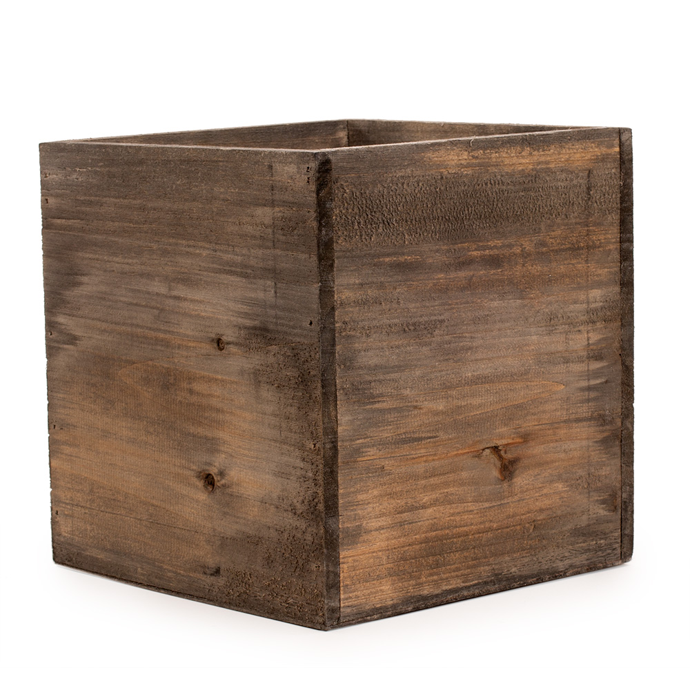 6"X6"X7" WOODBOX,BROWN