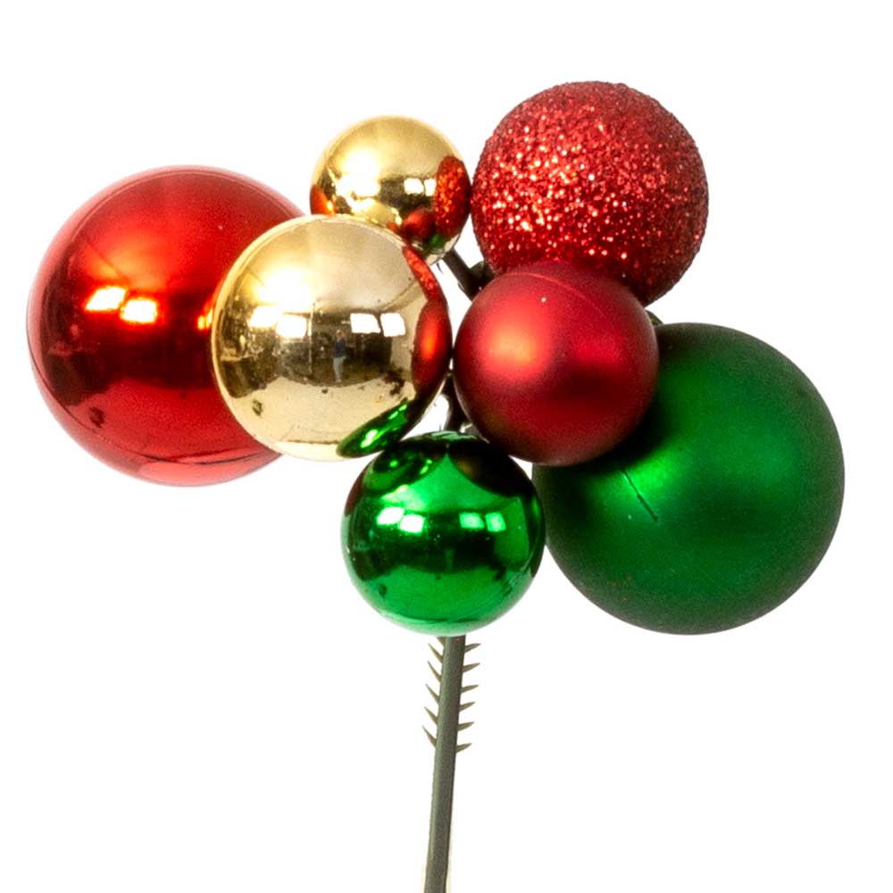 Assorted Christmas Ball Picks Floral Supply Syndicate Floral Gift
