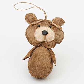 FABRIC BEAR ORNAMEN