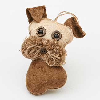 FABRIC DOG ORNAMENT
