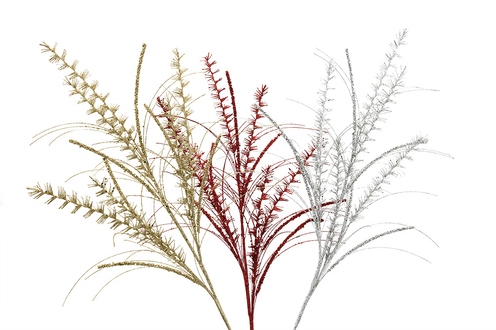 35" GLITTERED GRASS SPRAY