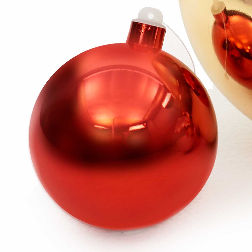 4" BALL ORNAMENT,RED