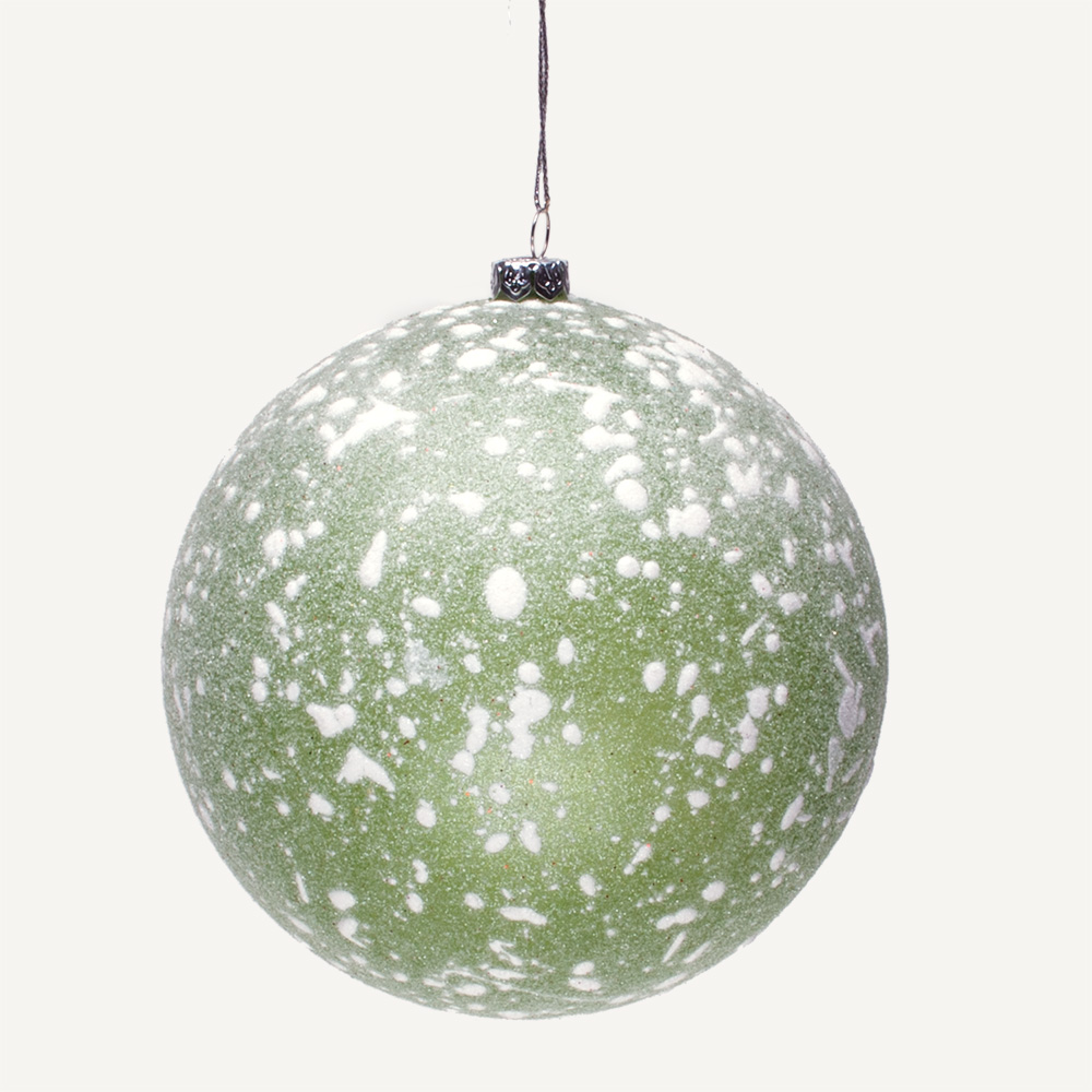 4.75" FROSTED BALL ORNAMENT, MINT