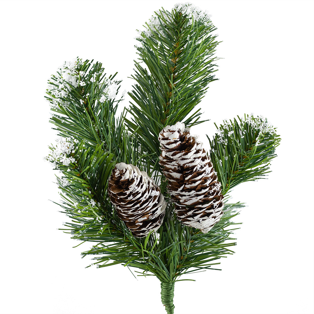 13" FROSTED PINE W/2 CONES