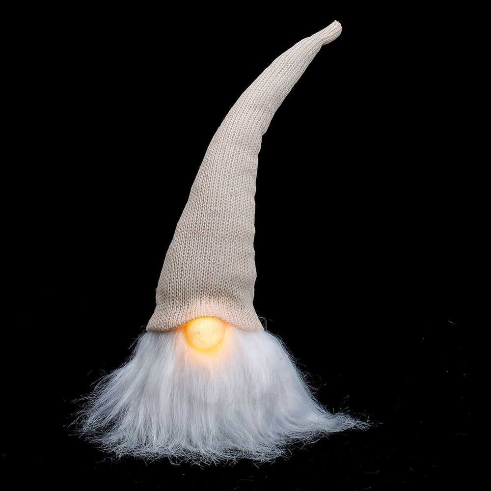 13" LIGHTED NOSE GNOME