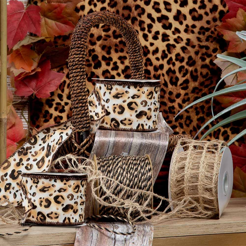 4" Faux Greenery Ribbon Floral Supply Syndicate Floral Gift Basket