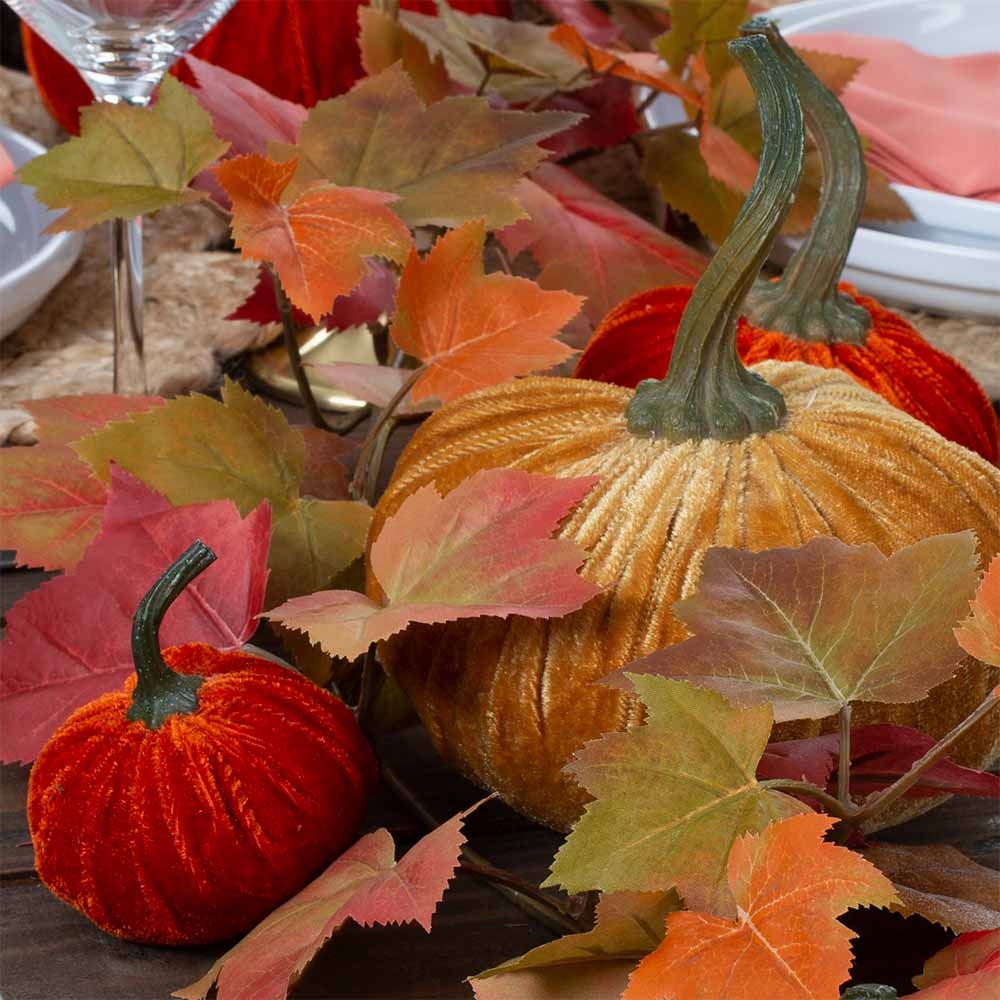 6"x4" Velvet Pumpkin Floral Supply Syndicate Floral Gift Basket and