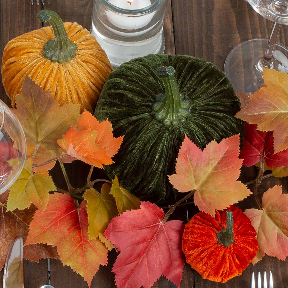 6"x4" Velvet Pumpkin Floral Supply Syndicate Floral Gift Basket and