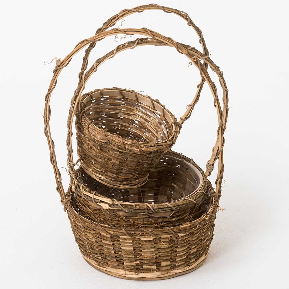 Round Vine Baskets W/handles Floral Supply Syndicate Floral Gift